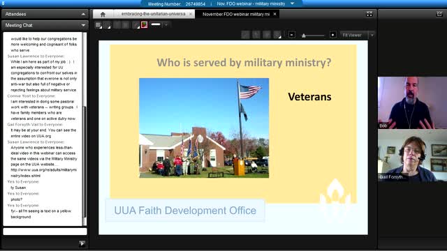 FDO Webinar - Military Ministry in UU Congregations - Nov. 2014