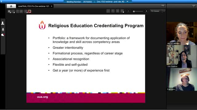 FDO Webinar - Professional Development for the Religious Educator